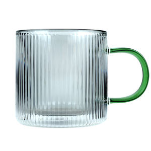 310ml ad alta bocca borosilicato alla moda isolato caffè personalizzato doppia parete tazze di vetro con manico - Product Image 3