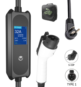 TIMEYES ST-E210M-NEMA 5-15 PLUG 7KW 3.5KW EV Charging <b>Station</b> Cable Support TUV UKCA CE CB IEC62196 TPU Portable EV Charger Type - Product Image 2