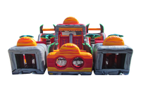 Parcours d'obstacles gonflable Tropical Lava en 3 parties pour la vente