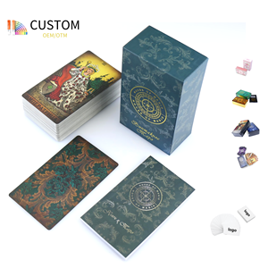 Tùy chỉnh Tarot Oracle 78 trang in và đóng gói Tarot boong với sách hướng dẫn Vàng/Dập Oracle Tarot boong - Product Image 1
