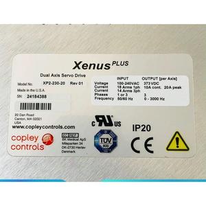 ตัวควบคุม Copley Controls Xenus Plus XP2-230-20 ไดรฟ์ดิจิตอลแบบสองแกน ตัวควบคุม AC ระบบ CANopen Motion 100-240VAC 10A/20A สหราชอาณาจักร - Product Image 4
