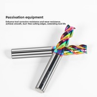 55-Grad-3-Schneiden-Flachfräser mit Regenbogenbeschichtung für Aluminium, HRC55, Hochglanz, CNC, 1-20 mm