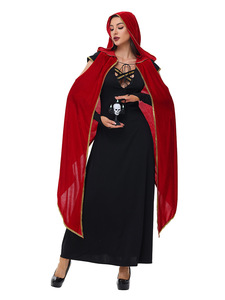 Capa de Vampiro para Adultos, Estilo Europeo y Americano, Color Negro y Rojo Oscuro, Disfraz Gótico de Halloween, Bruja Vampiro - Product Image 2