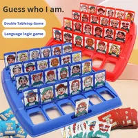 Guess for Who I Am Juego de mesa de deducción familiar personalizable Juguete de rompecabezas de Interior para habilidad de razonamiento lógico Rompecabezas novedoso