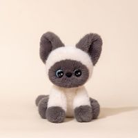Peluche chat mignon à trois fleurs, modèle populaire sur internet, compagnon de table et de lit, cadeau, en coton PP, taille réglable