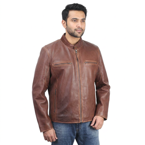 New <b>Men's</b> Casual Winter Motorcycle <b>Jacket</b> Genuine Sheep <b>Leather</b> Breathable Waterproof Windproof Plus Size <b>Mens</b> <b>Leather</b> <b>Jackets</b> - Product Image 1