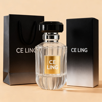 Atomiseur de parfum en verre de haute qualité 30 50 100 ml avec bouchon à sertir, vaporisateur à fine brume, flacon de parfum avec boîte