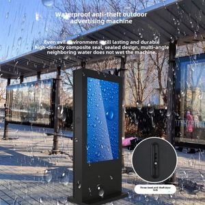 Kiosque LCD HD étanche à haute luminosité de 65 pouces Écran publicitaire extérieur vertical étanche à la pluie Texte du tableau d'affichage public SDK - Product Image 3