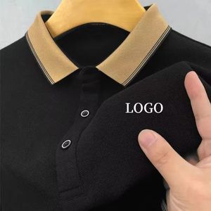 Polo de golf para hombre bordado de punto de piqué de algodón 100% con logotipo personalizado impreso Camiseta polo bordada de alta calidad para hombre - Product Image 2
