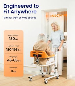 Silla de Inodoro Manual Móvil para Rehabilitación y Cuidado de Enfermerí<span class=keywords><strong>a</strong></span>, Altura Ajustable para Personas <span class=keywords><strong>Mayores</strong></span>, Venta al por Mayor OEM - Product Image 2