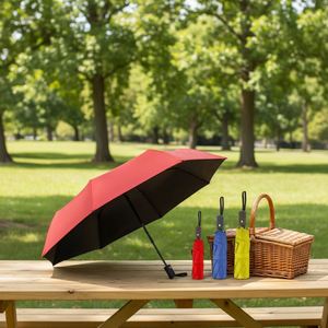 Promotion 3-Fold <b>Foldable</b> Ladies' Portable Sun <b>Umbrella</b> Personalized Manual Open Fabric Shade for Travel Rainproof & Promotional - Product Image 2