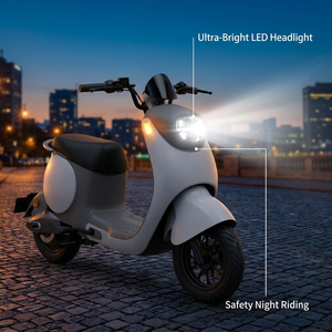 Moto électrique 30-50 km/h, autonomie de 75 km, scooter professionnel pour les trajets en ville, frein à disque/Roue à tambour, étanche IP65, moteur 400W - Product Image 3
