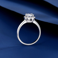 Bague pour femme en argent sterling S925 incrustée de moissanite, plaquée platine, bague de fiançailles, certification GRA, vente directe fabricant