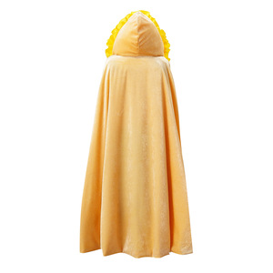 Automne noël solide velours dentelle à capuche enfants cape <span class=keywords><strong>Elsa</strong></span> fille cape longue Style princesse Capes - Product Image 4