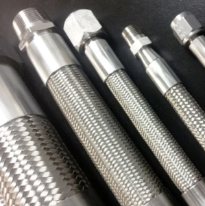 สายท่อ PTFE แบบถัก SAE100 R14อุณหภูมิสูงลวดสแตนเลส304 AN8ยืดหยุ่นปรับได้สำหรับ swagelok - Product Image 1