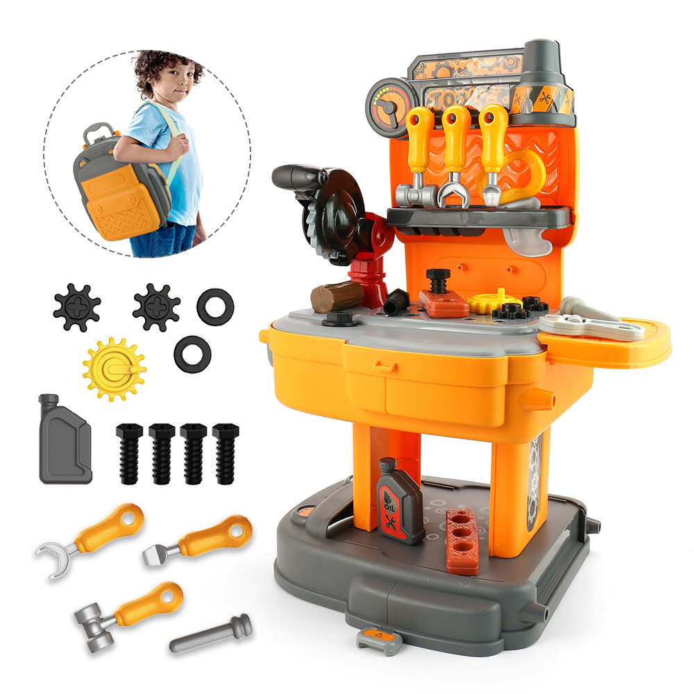 Детская игрушка набор инструментов набор, современный бокс, детская игрушка, исправить Инструмент Рюкзак, в форме ожерелья jouet мешочки dos игрушка mochilas игровая игрушечные инструменты