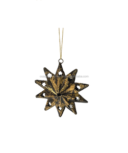 NEW DESIGN METAL IRON STAR CHRISTMAS HANGING ORNAMENT LUXURY DESIGN <b>TREE</b> HANGING HOME DECOR BEST - Product Image 2