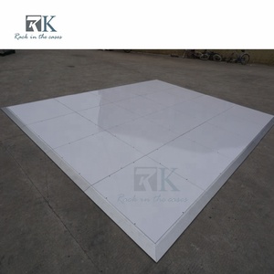 Pista de Baile Portátil de Madera Contrachapada Blanca para Eventos y Decoración de Bodas - Product Image 4