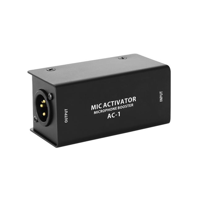 MIC ACTIVATOR for Sound Recording Dynamic Microphone Amplifier Booster Metal Construction XLR Connector Dual Voltage AC/USB
