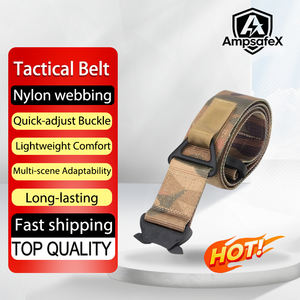 Ceinture tactique réglable à dégagement rapide, en nylon durable, noir, vert, couleur boue, longueur 39 cm, pour les sports de plein air - Product Image 1