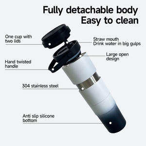 كوب <span class=keywords><strong>2</strong></span> في 1 بسعر الجملة من الفولاذ المقاوم للصدأ معزول مقاوم للتسرب محمول بغطاء <span class=keywords><strong>2</strong></span> كوب في كوب واحد 40 أونصة كوب كوب سيارة - Product Image 4