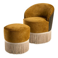 Pouf ottoman rond indien vintage confortable à franges en bullion de style marocain, tabouret de maquillage pour adulte avec pompon