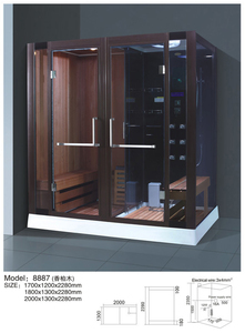 Machine de bain amincissante, cabine, douche personnel, pression humide et chaude, lave-vapeur, salle de sauna, infrarouge - Product Image 6