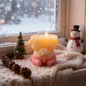 Dumo DIY Miniature Bear <b>Candle</b> Plaster Cup Silicone <b>Mold</b>, Flower Pot Resin Storage Cup <b>Mold</b>, Home Decoration Gift <b>Mold</b> - Product Image 3