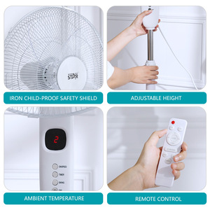 Ventilateur sur pied oscillant portable Winningstar de 18 pouces pour usage domestique transfrontalier avec commande vocale intelligente et tactile - Product Image 3