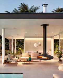 Caminetto Moderno Sospeso a Soffitto 360 °   Caminetto a <span class=keywords><strong>Bioetanolo</strong></span> Sospeso per Soggiorno e Arredamento Alberghiero - Product Image 3