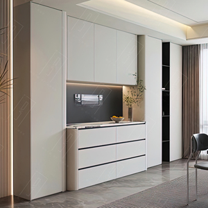 <span class=keywords><strong>Buffet</strong></span> Minimaliste Bicolore Écologique et Durable avec Portes et Tiroirs à Fermeture Douce pour Maison et Appartement Modernes - Product Image 4