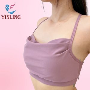 도매 가격 퍼플 매트 나일론 여성 프릴 반바지 폴 액티브 웨어 세트 미드 하이 웨이스트 섹시한 여성 피트니스 댄스 의류 - Product Image 3