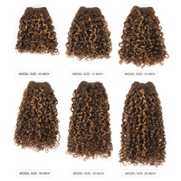 Cabello Humano Virgen Vietnamita SDD, Grado 12A, Sin Procesar, Super Double Drawn, Rubio P4/27, Rizos Pixie, en Paquetes