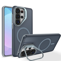 Étui de téléphone magnétique en TPU+PC avec cadre de caméra caché et bordure surélevée, coque antichoc anti-rayures pour Samsung Galaxy A57/A37/A17