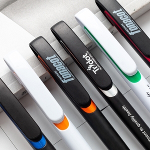 Promotional Plastic Ballpoint <b>Pen</b> Custom Logo Banner Sports Style Multi-Functional Novelty Writing Width 1.0mm Black/Blue Ink - Product Image 2