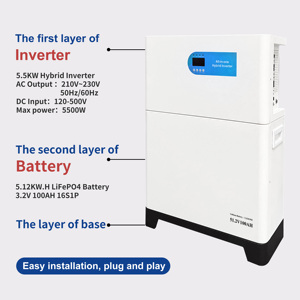 แบตเตอรี่เก็บพลังงานสำหรับบ้านขนาด 5Kwh 10Kwh 15Kwh ระบบแบตเตอรี่สำรองพลังงานสำหรับบ้านพักอาศัยสำหรับโซลาร์เซลล์ 5.5KW ขายส่ง - Product Image 2