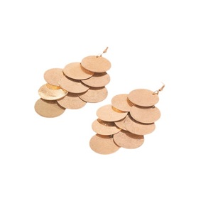 Pendientes de Aro con Borlas de Aleación de Zinc, Diseño Geométrico, para Fiestas, Moda Femenina - Product Image 5