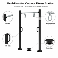 Équipement de fitness extérieur commercial pour parcs et aires de jeux communautaires, en acier galvanisé résistant aux intempéries, vente en gros OEM