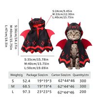 Cape de vampire amusante personnalisée pour animaux de compagnie, en velours doux, avec capuche de diable, pour chats et chiens, vêtements de fête, costume de cosplay pour animaux de compagnie