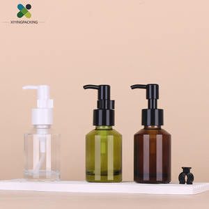 Bouteille à pompe pour sérum de soin de la peau cosmétique personnalisée Ambre 60ml Bouteille mate pour sérums pour le visage Bouteille en verre de sérum emballage en stock avec pompe - Product Image 5