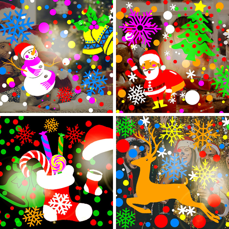 Moonlight 4W Snowflake Projector Light - 360 Rotating LED Christmas Projection Lamp