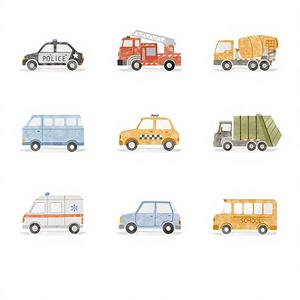 <span class=keywords><strong>Poster</strong></span> su tela all'ingrosso con auto, camion, autobus e veicoli per la decorazione della cameretta dei ragazzi e della sala giochi - Product Image 4