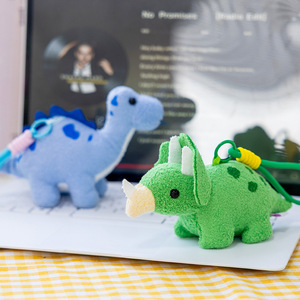 Miniature Lifelike Tyrannosaurus Rex Plush Toy <b>Keychain</b> Bag Charms Stuffed Animal <b>Keychain</b> Fluffy Gifts - Product Image 3