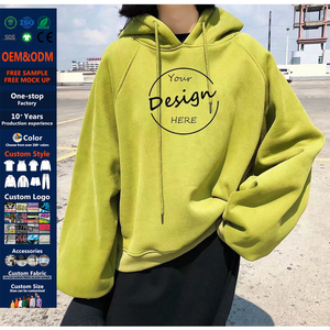 JL-10232 nuovo Logo personalizzato di alta qualità da donna <span class=keywords><strong>felpa</strong></span> con cappuccio <span class=keywords><strong>Oversize</strong></span> abbigliamento Casual viola Avocado <span class=keywords><strong>verde</strong></span> donna felpe con cappuccio - Product Image 1