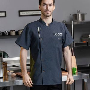 Uniforme d'hôtesse d'hôtel de haute qualité, vente en gros, uniformes de chef de restauration brodés et imprimés avec étiquettes, chemise de chef - Product Image 1