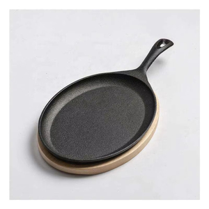 Plat à fajitas en fonte à prix avantageux avec base <span class=keywords><strong>et</strong></span> plateau en bois - Product Image 5