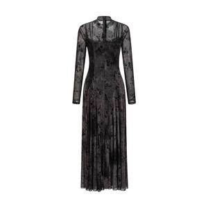 <span class=keywords><strong>Abito</strong></span> <span class=keywords><strong>Lungo</strong></span> XXL Primavera 2026 da Sera per Donna con Collo Alto Vintage Stampa Floreale Manica Lunga Sexy <span class=keywords><strong>in</strong></span> <span class=keywords><strong>Tulle</strong></span> e Rete Maxi <span class=keywords><strong>Abito</strong></span> Rosa <span class=keywords><strong>Nero</strong></span> - Product Image 4