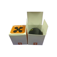 Balle de squash professionnelle à point jaune unique de 4 cm - Balle de rebond d'entraînement durable et écologique