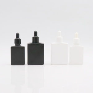 Custom Empty 50ml White square <strong>Unique</strong> Fragrance Perfume Essential Oil <strong>Bottle</strong> Glass Serum <strong>Dropper</strong> <strong>Bottle</strong> Packaging