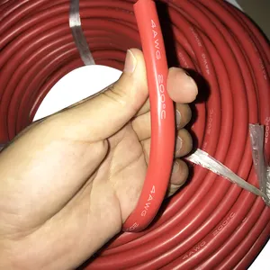 Soft And High Flexible 4AWG Silicone Rubber Heat Resistance Insulation Tinned Copper Wire Cable